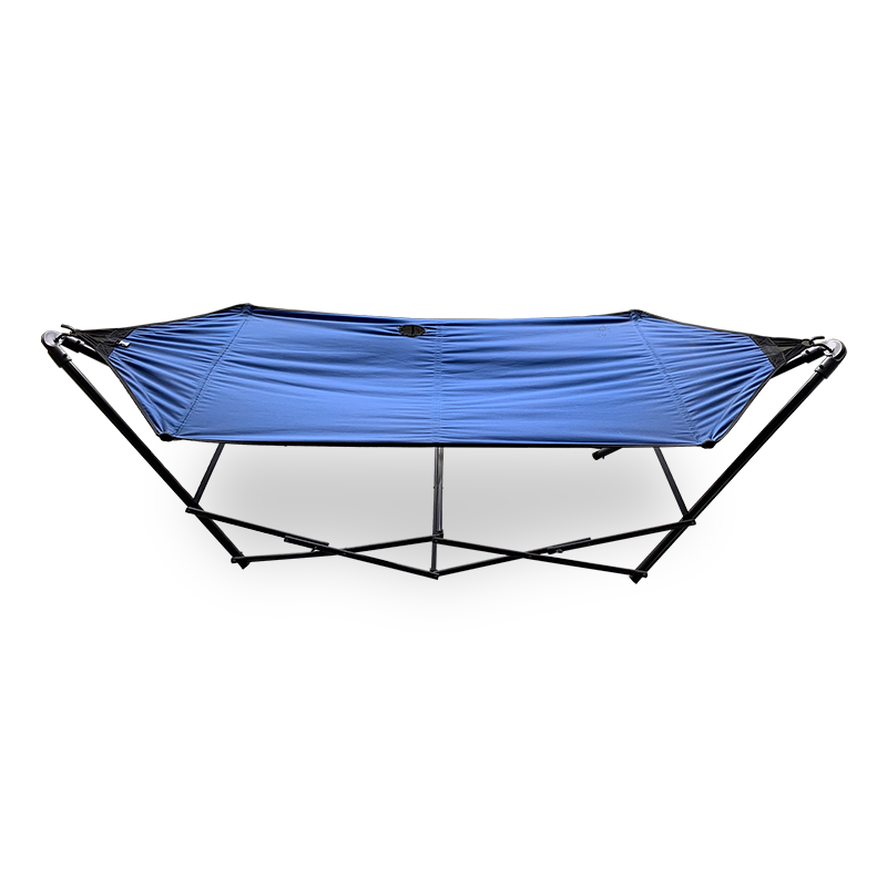 Portable Polding Hammock Classical Castra lectum Steel Frame Stand W / portare Blue Blue