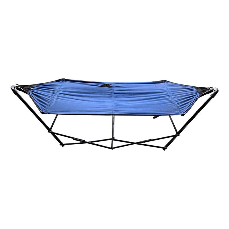 Portable Polding Hammock Classical Castra lectum Steel Frame Stand W / portare Blue Blue