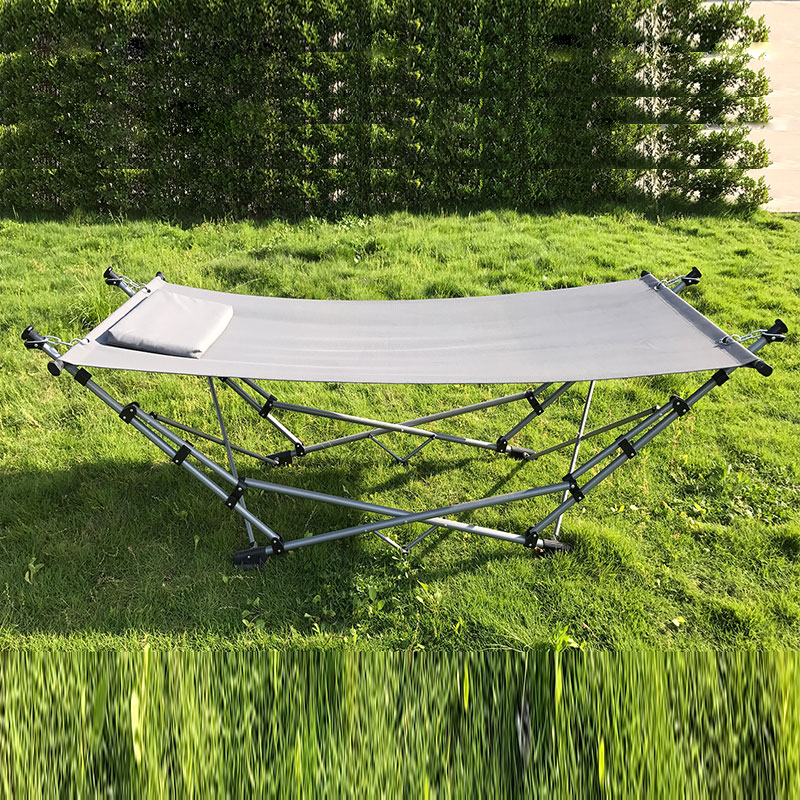 Portable Polding Hammock Classical Castra lectum Steel Frame Stand W / portare Blue Blue